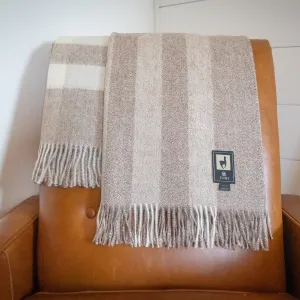 100% Baby Alpaca Wool Throw Blanket - Eco