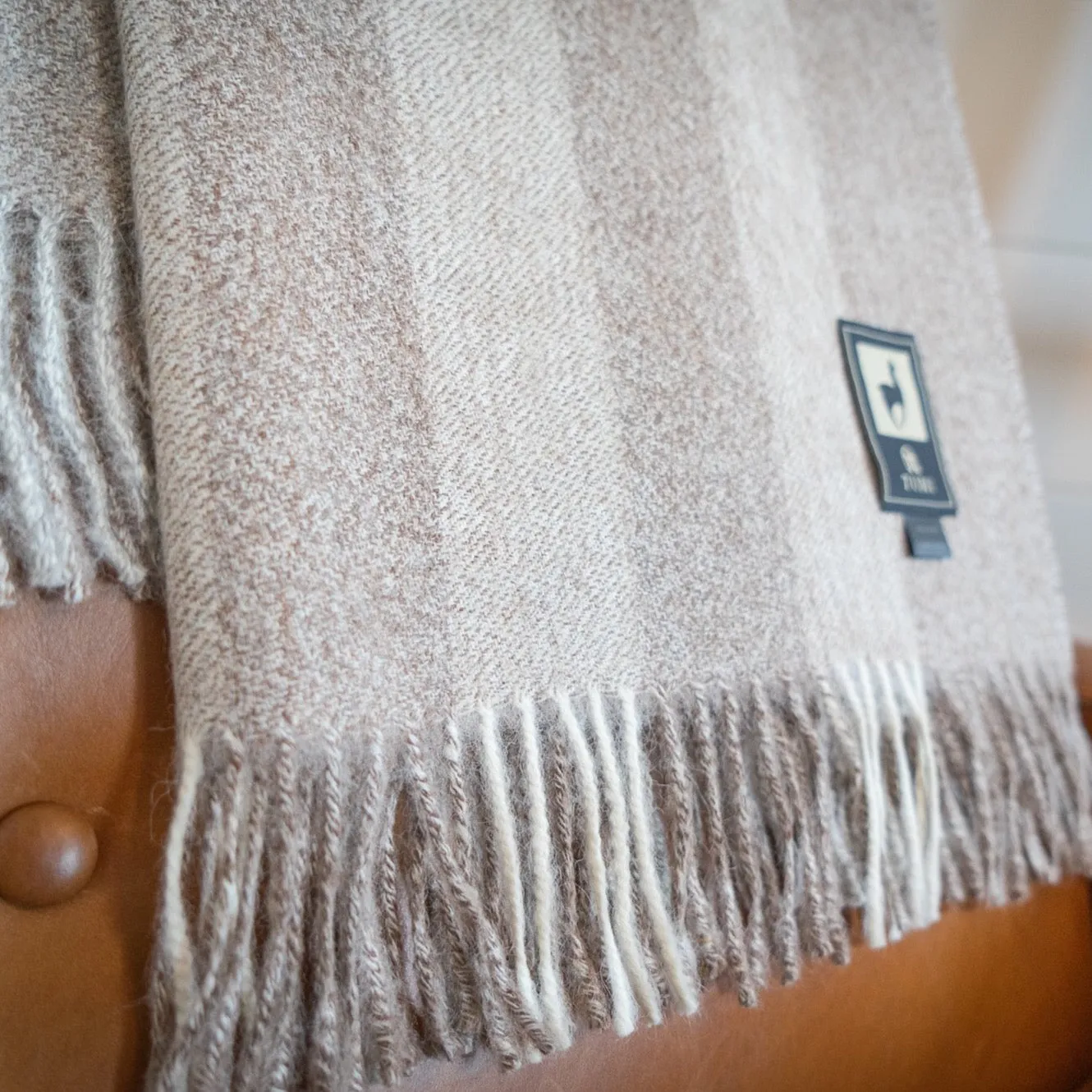100% Baby Alpaca Wool Throw Blanket - Eco