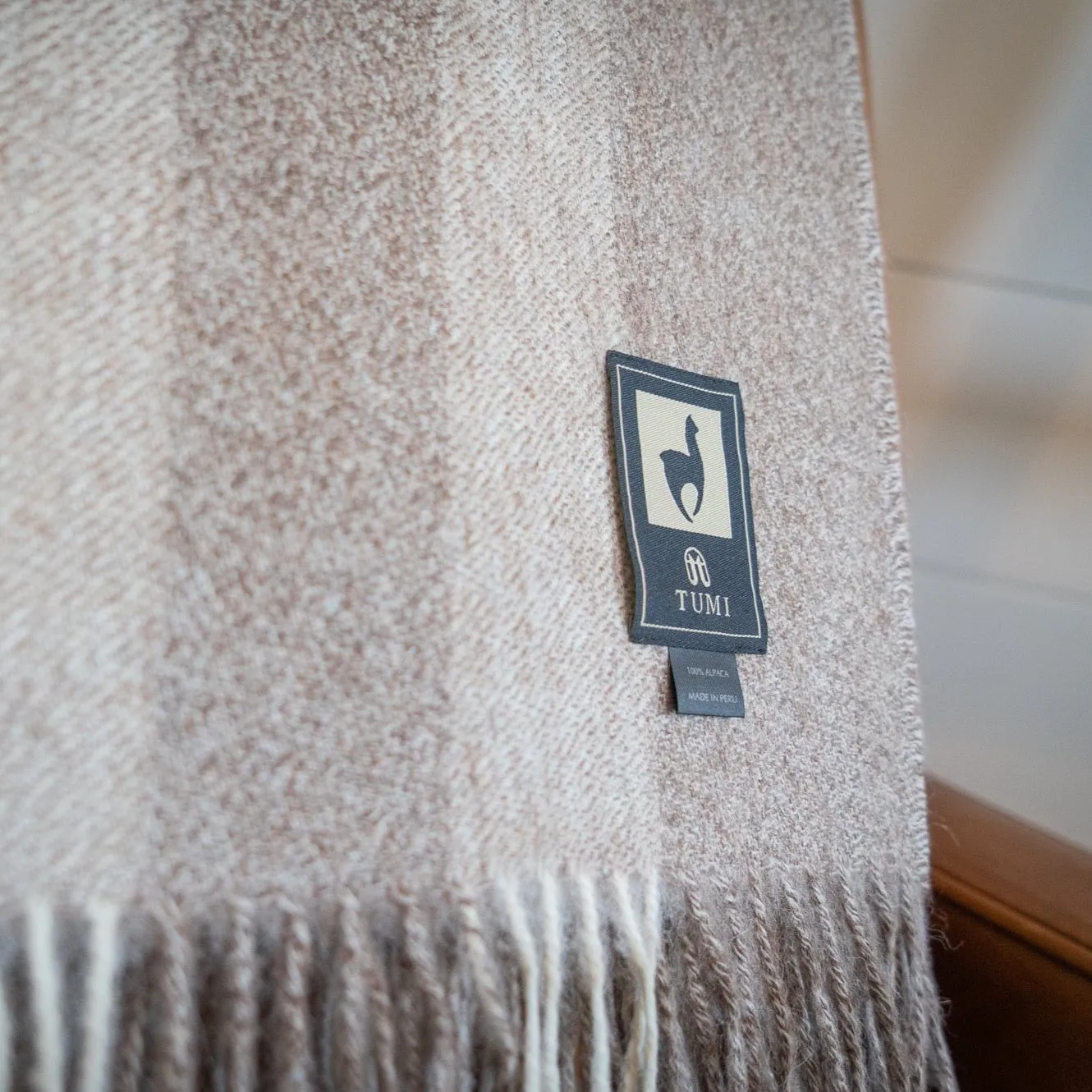 100% Baby Alpaca Wool Throw Blanket - Eco