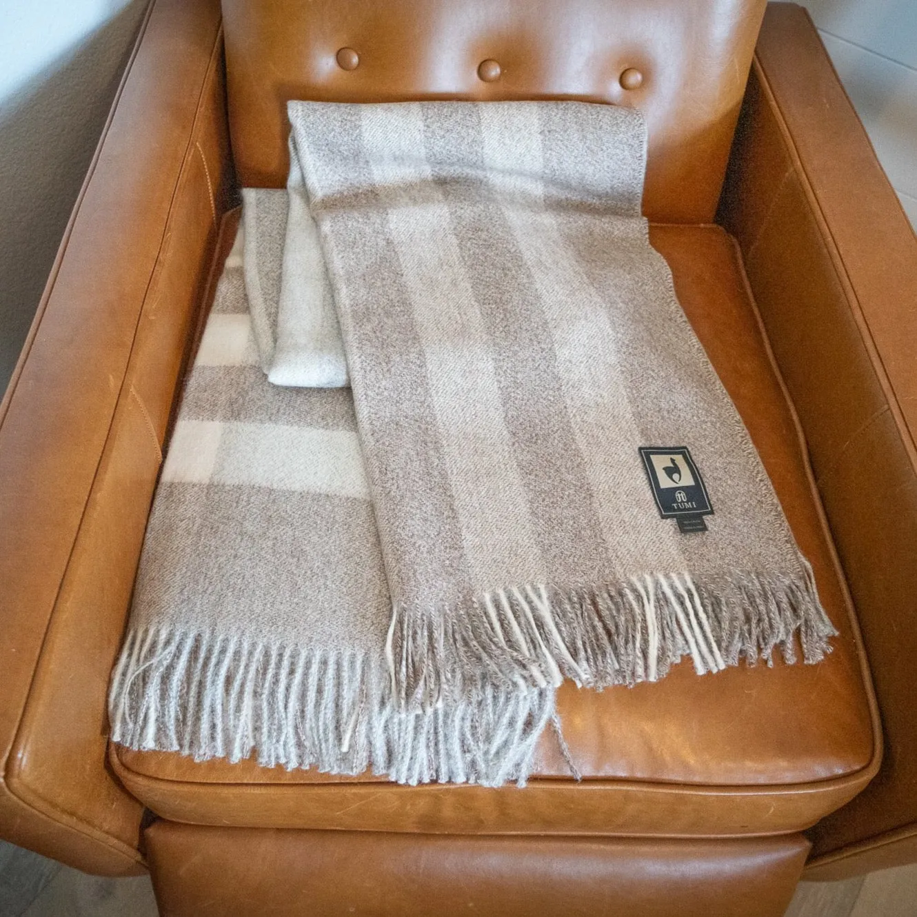 100% Baby Alpaca Wool Throw Blanket - Eco