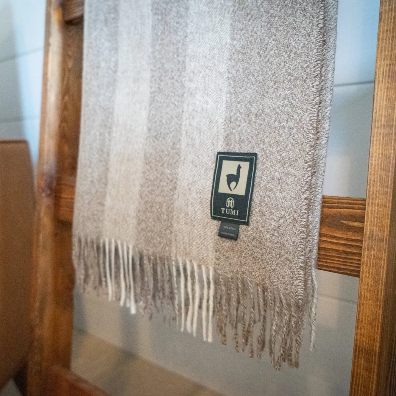 100% Baby Alpaca Wool Throw Blanket - Eco