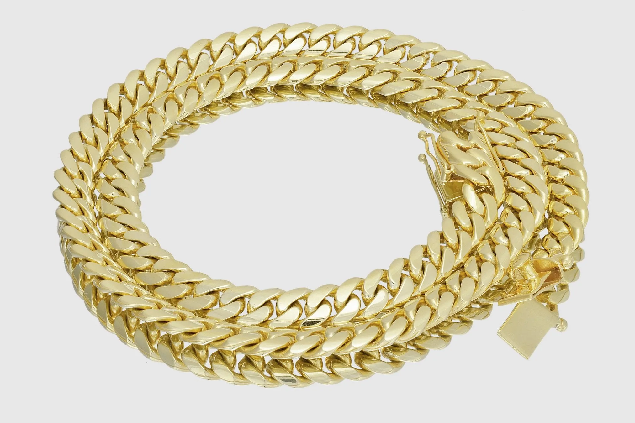 10mm Solid Miami Cuban Gold Necklace