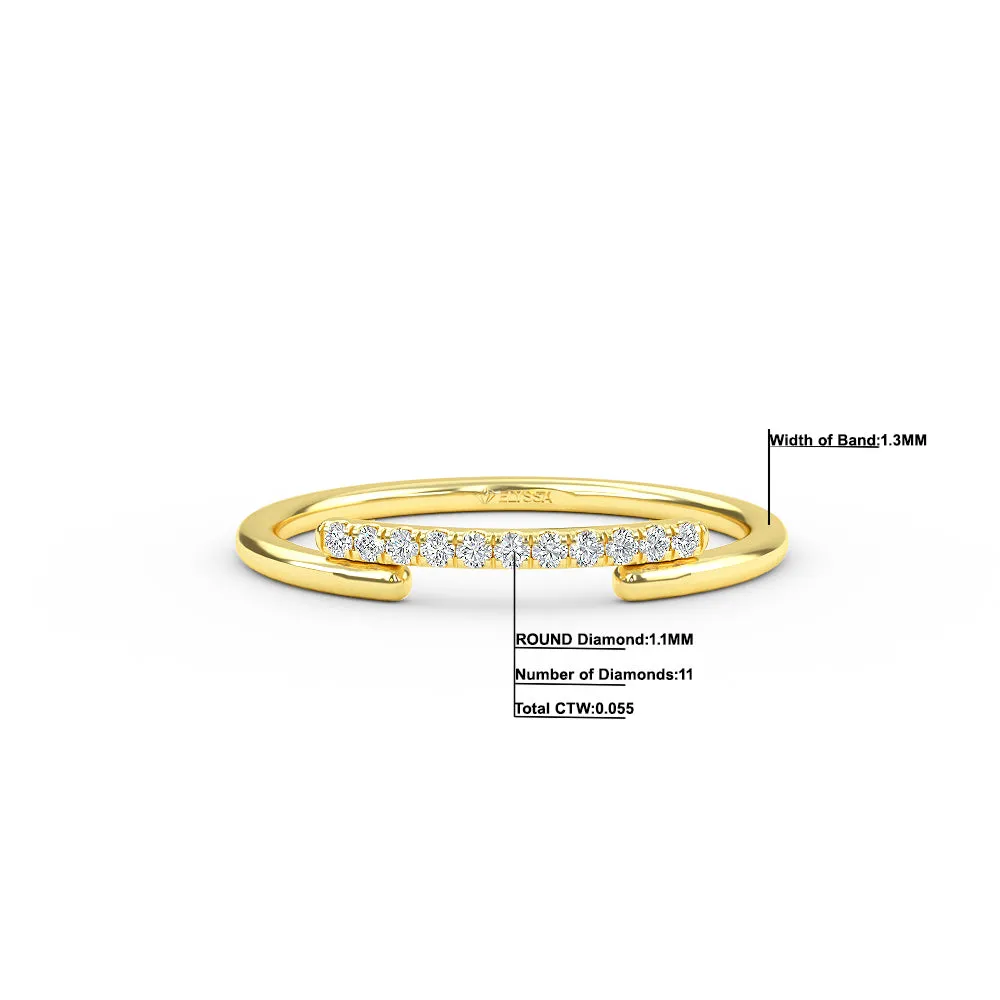 11 Stone Diamond Gold Ring