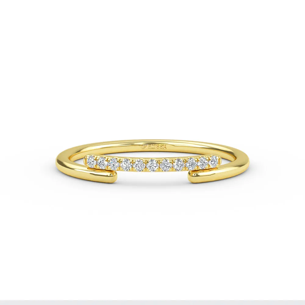 11 Stone Diamond Gold Ring