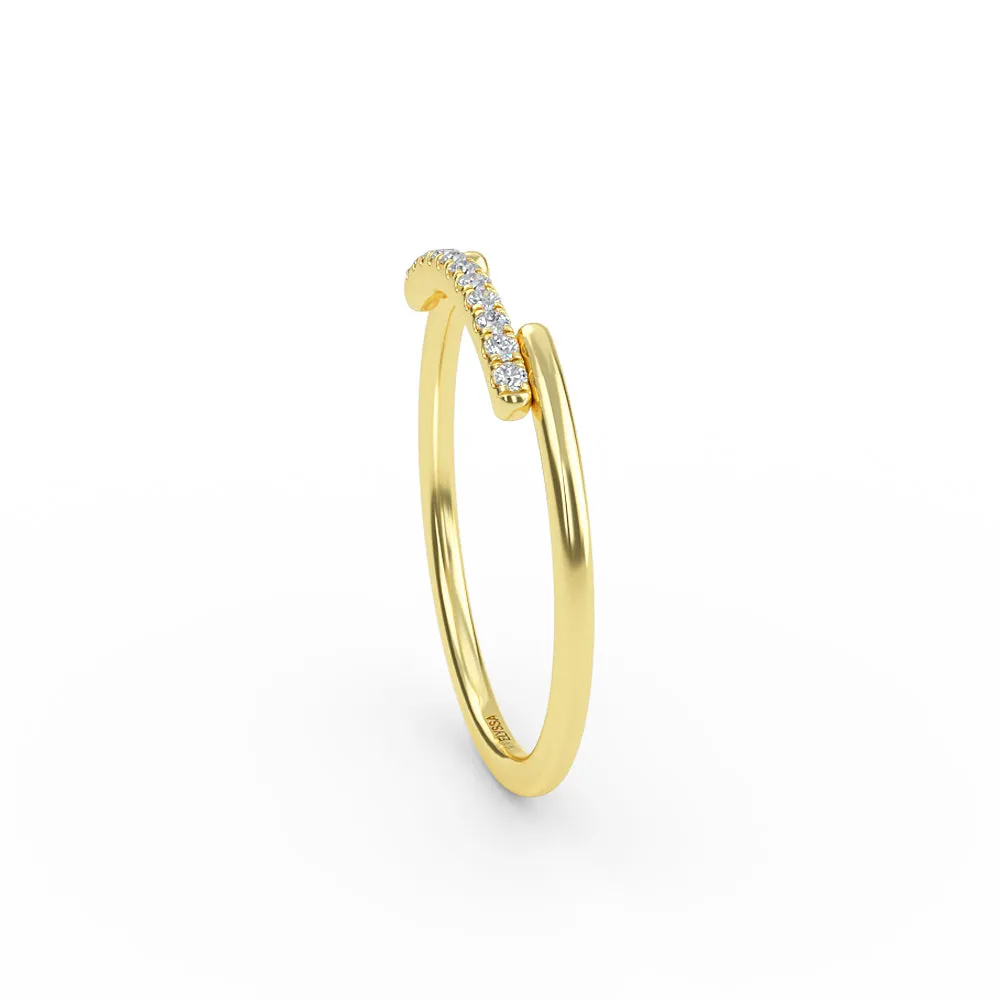 11 Stone Diamond Gold Ring