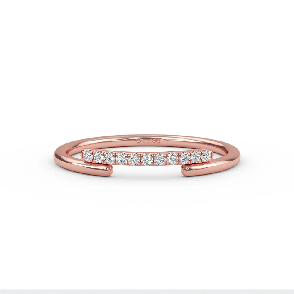 11 Stone Diamond Gold Ring