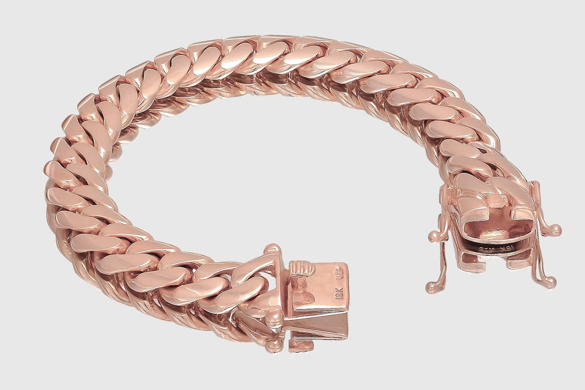 13mm Solid Miami Cuban Gold Bracelet