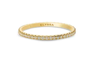 14K Gold 1.5mm All Around Diamond Wedding Band