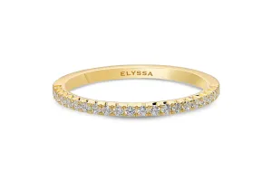 14K Gold 1.8mm French Cut Half Way Diamond Wedding Band