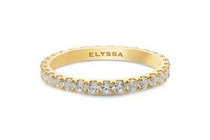 14K Gold 2.2mm All Around Diamond Wedding Band