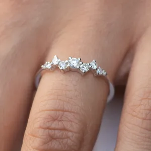 14K Gold Multi Stone Diamond Ring