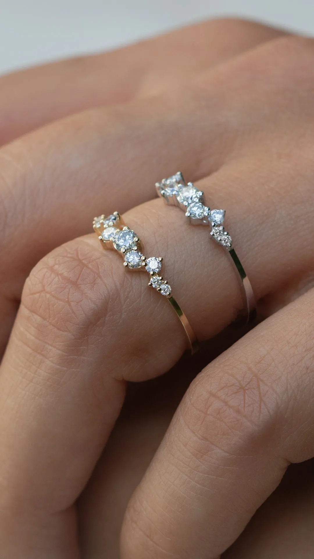 14K Gold Multi Stone Diamond Ring