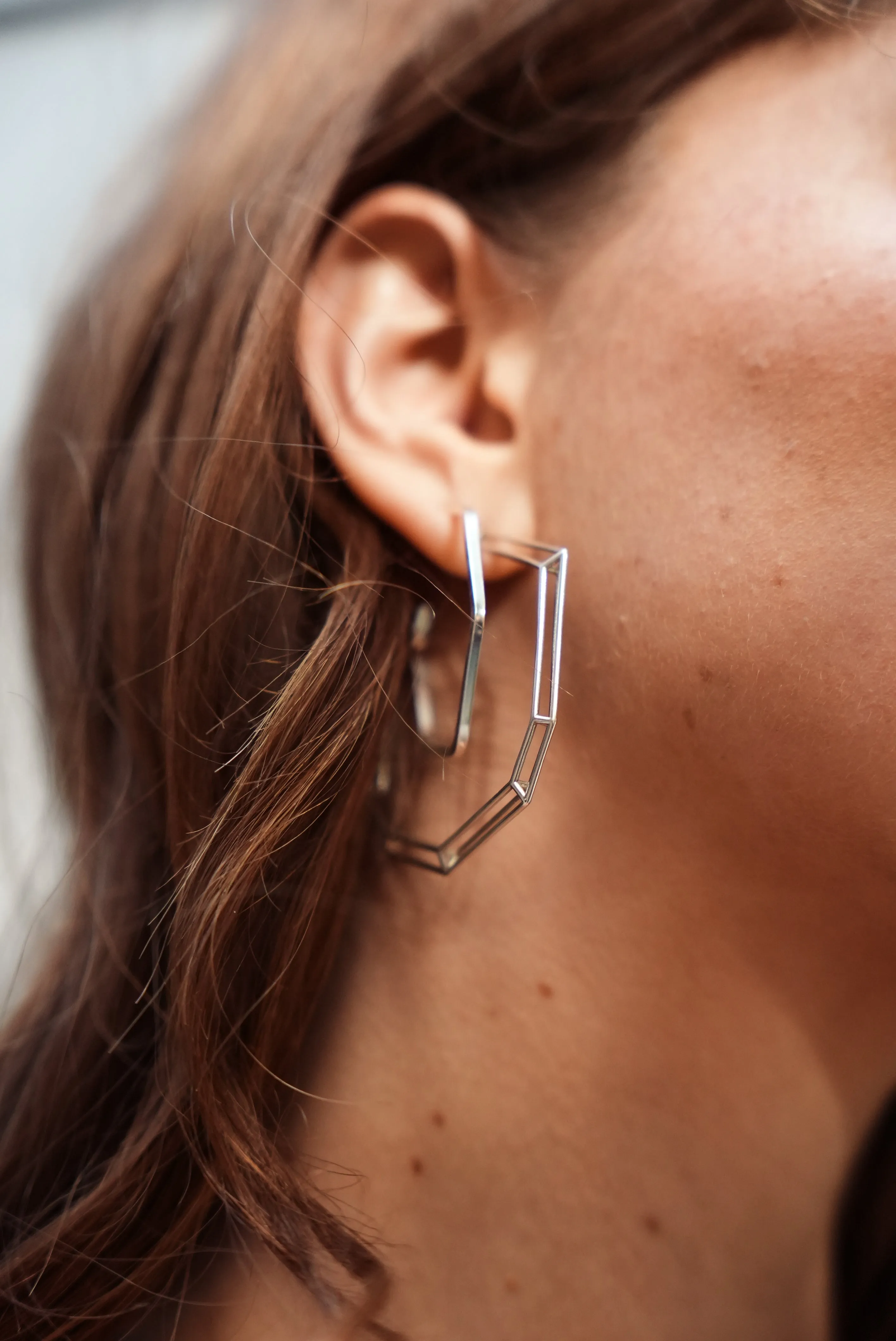 18K Gold Plated Brass "Strength Hoops" in Large