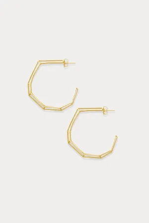 18K Gold Plated Brass "Strength Hoops" in Large