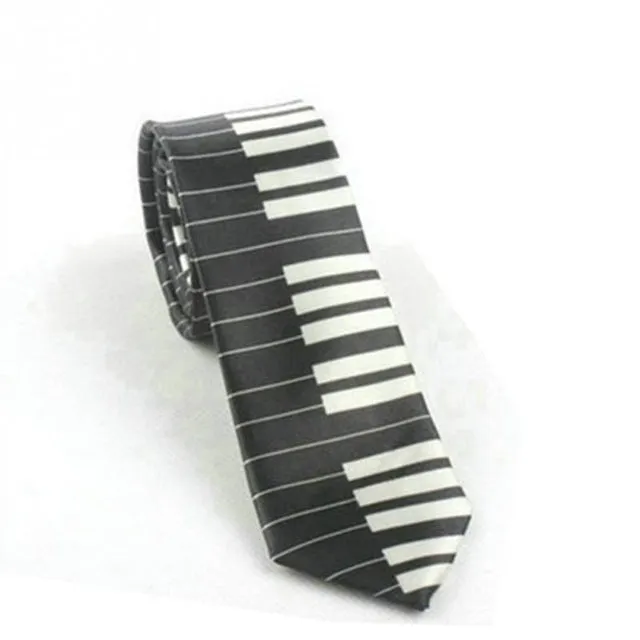 1PC Fashion Men Piano Keyboard Pattern Neck Tie