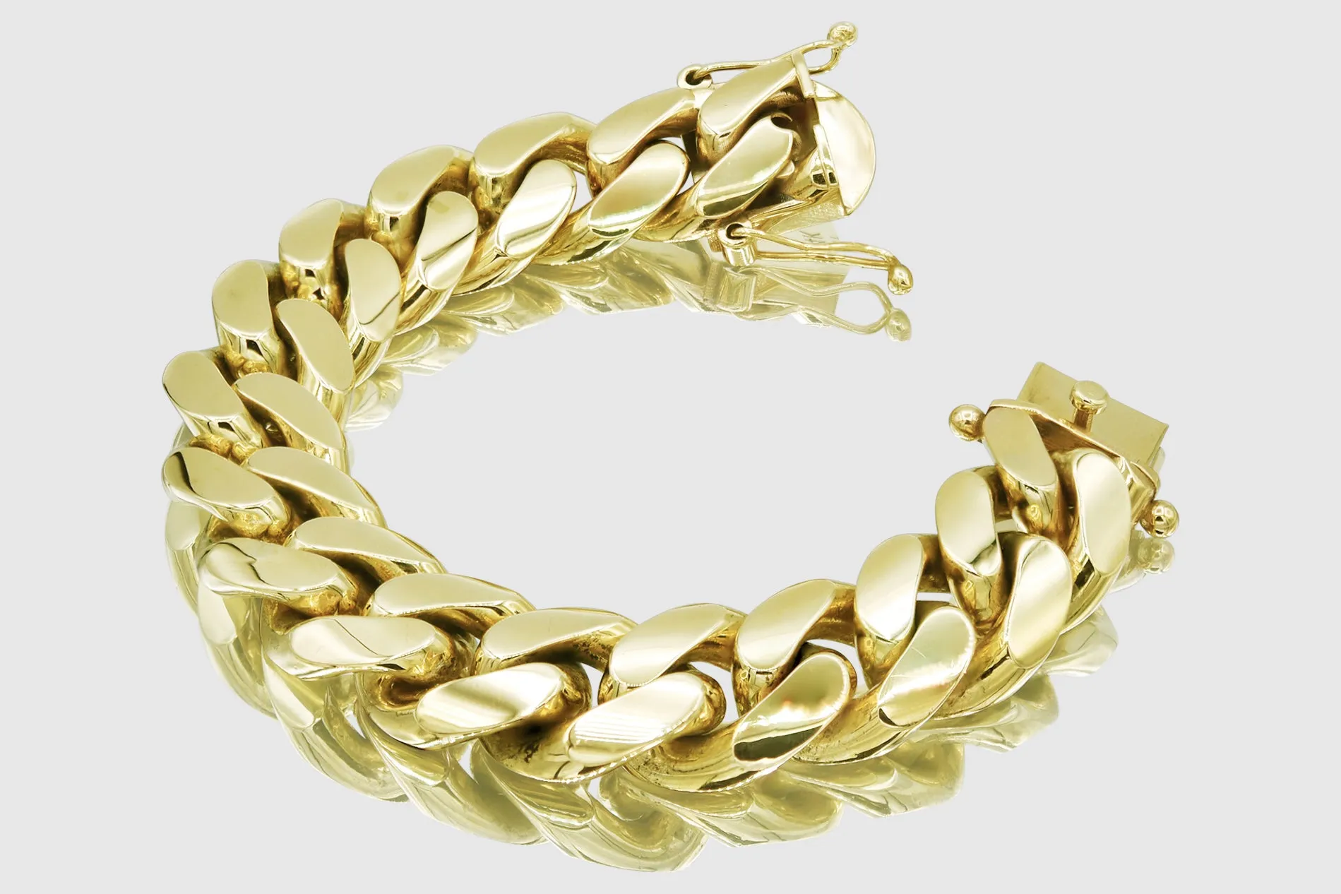20mm Hollow 14K Miami Cuban Gold Bracelet