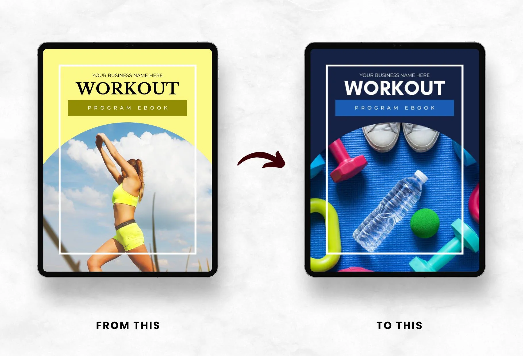 21 Page Workout Program Ebook Citrine Canva Templates