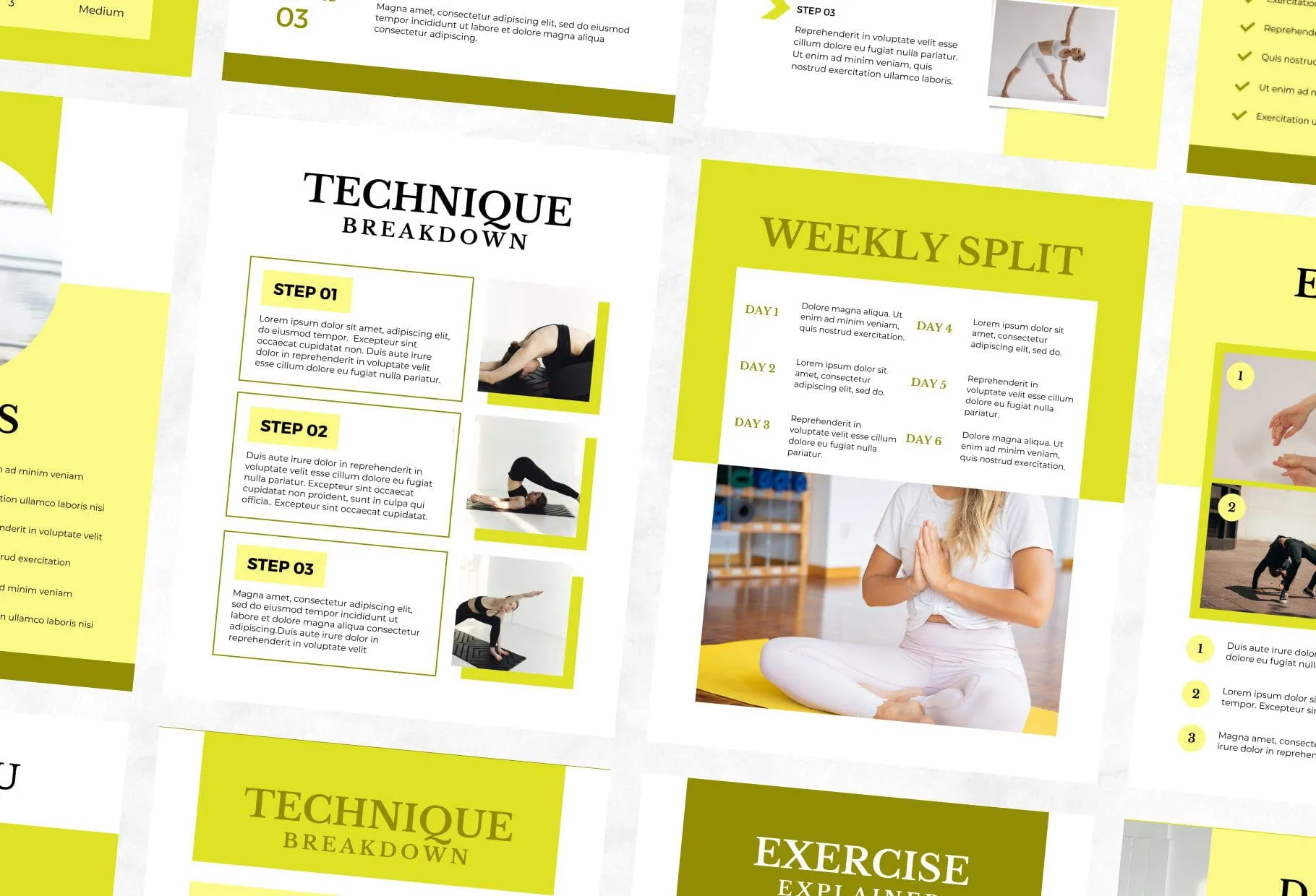 21 Page Workout Program Ebook Citrine Canva Templates