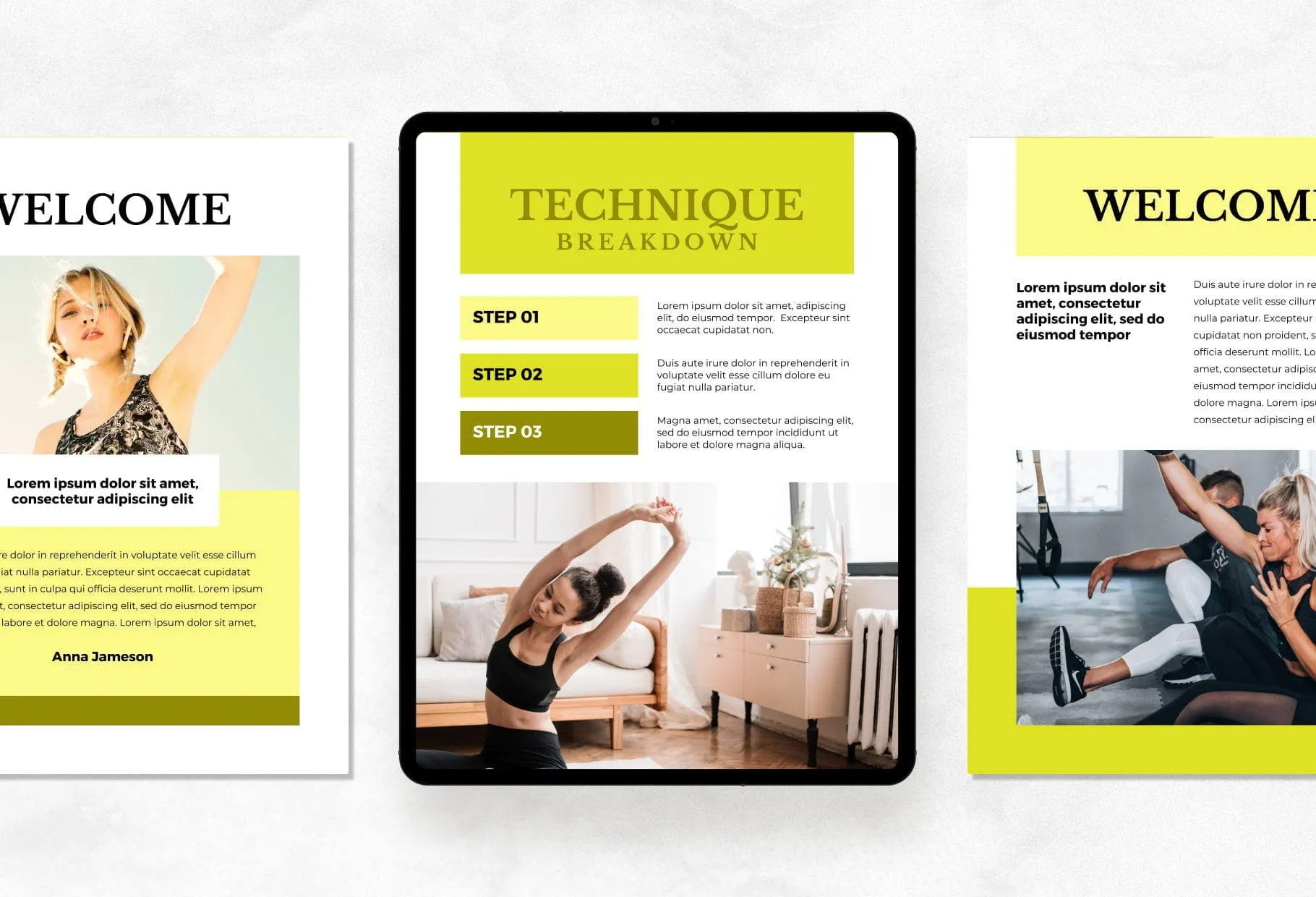 21 Page Workout Program Ebook Citrine Canva Templates