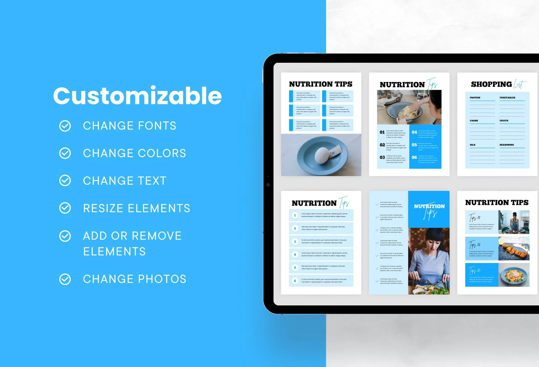 25 Page Nutrition Recipe Ebook Iceberg Editable Canva Templates