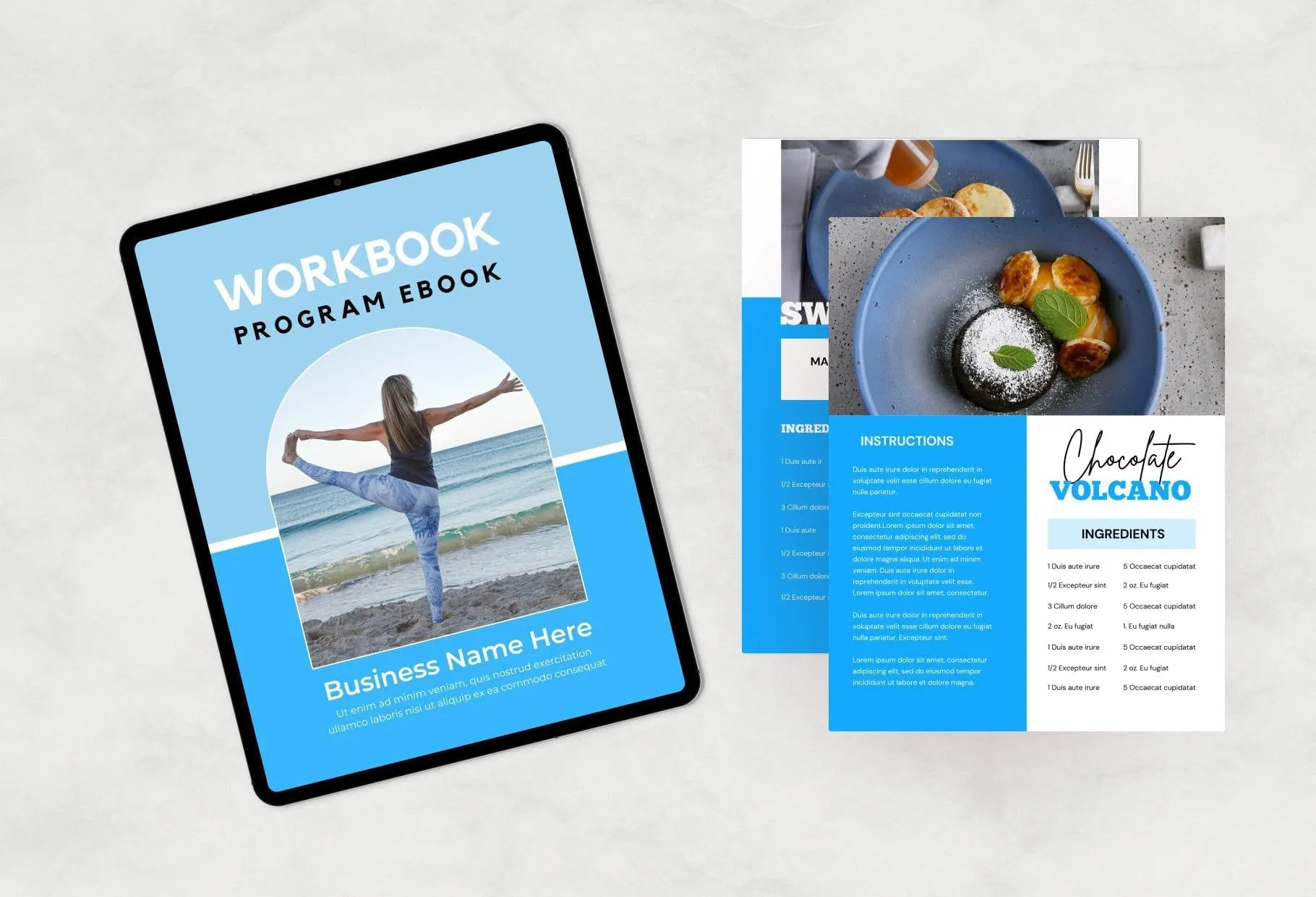 25 Page Nutrition Recipe Ebook Iceberg Editable Canva Templates