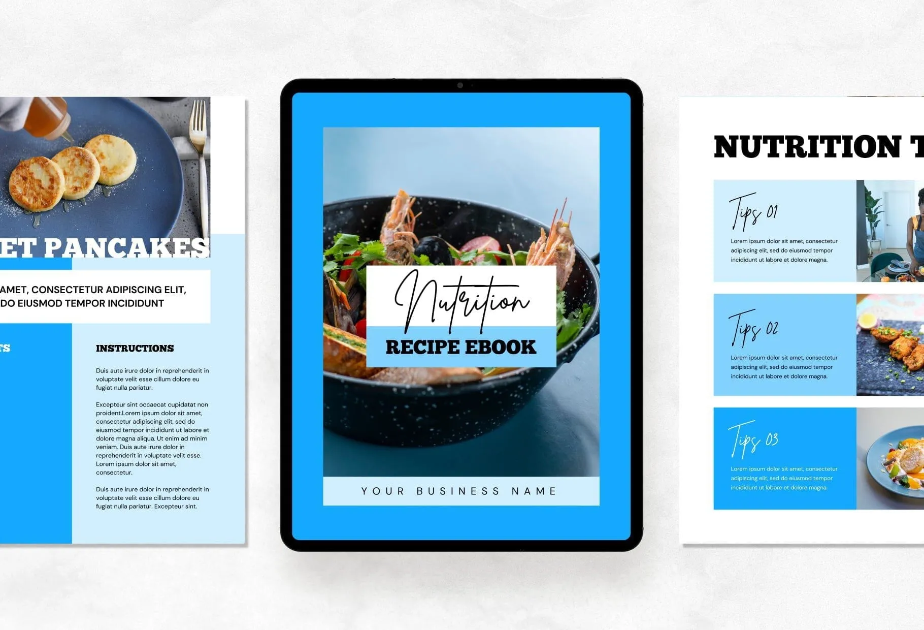 25 Page Nutrition Recipe Ebook Iceberg Editable Canva Templates