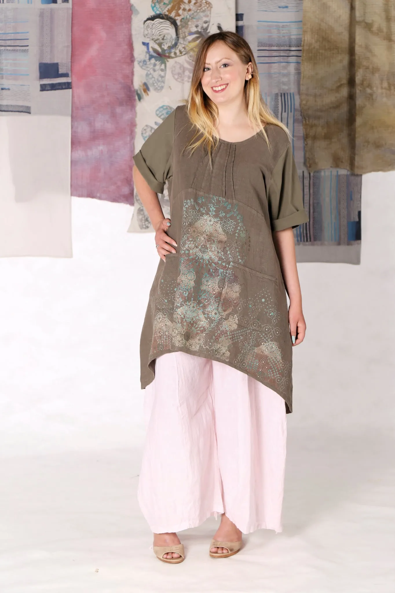 3243  Linen Billow Pant Sweet-U
