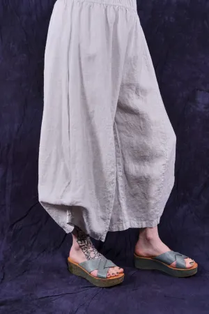 3296 Crop Linen Billow Pant-Dove-U