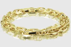 3mm - 8mm 10k Solid Heavy Cable Link Yellow Gold Necklace