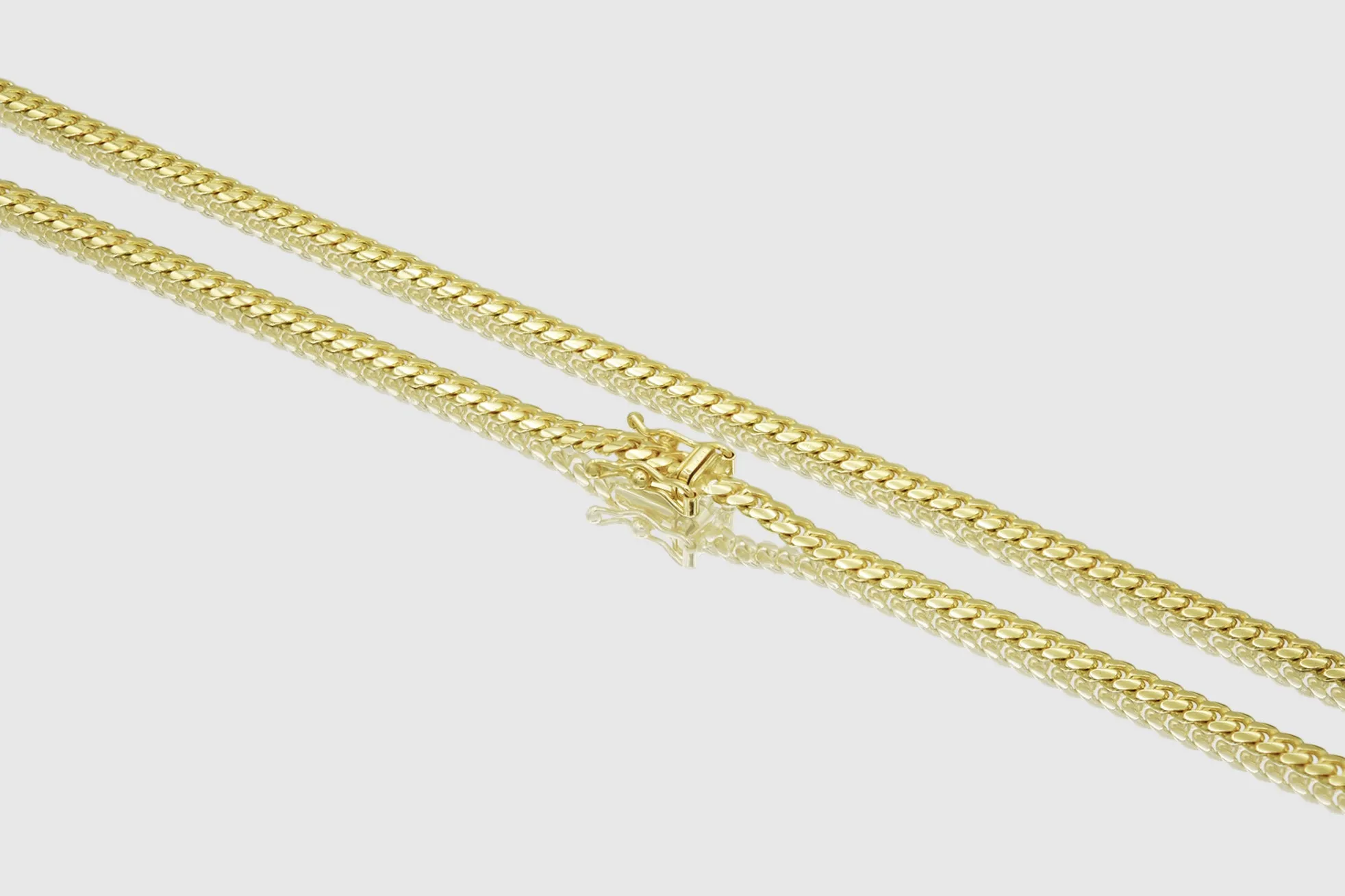 3mm Solid Miami Cuban Gold Necklace