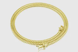 3mm Solid Miami Cuban Gold Necklace
