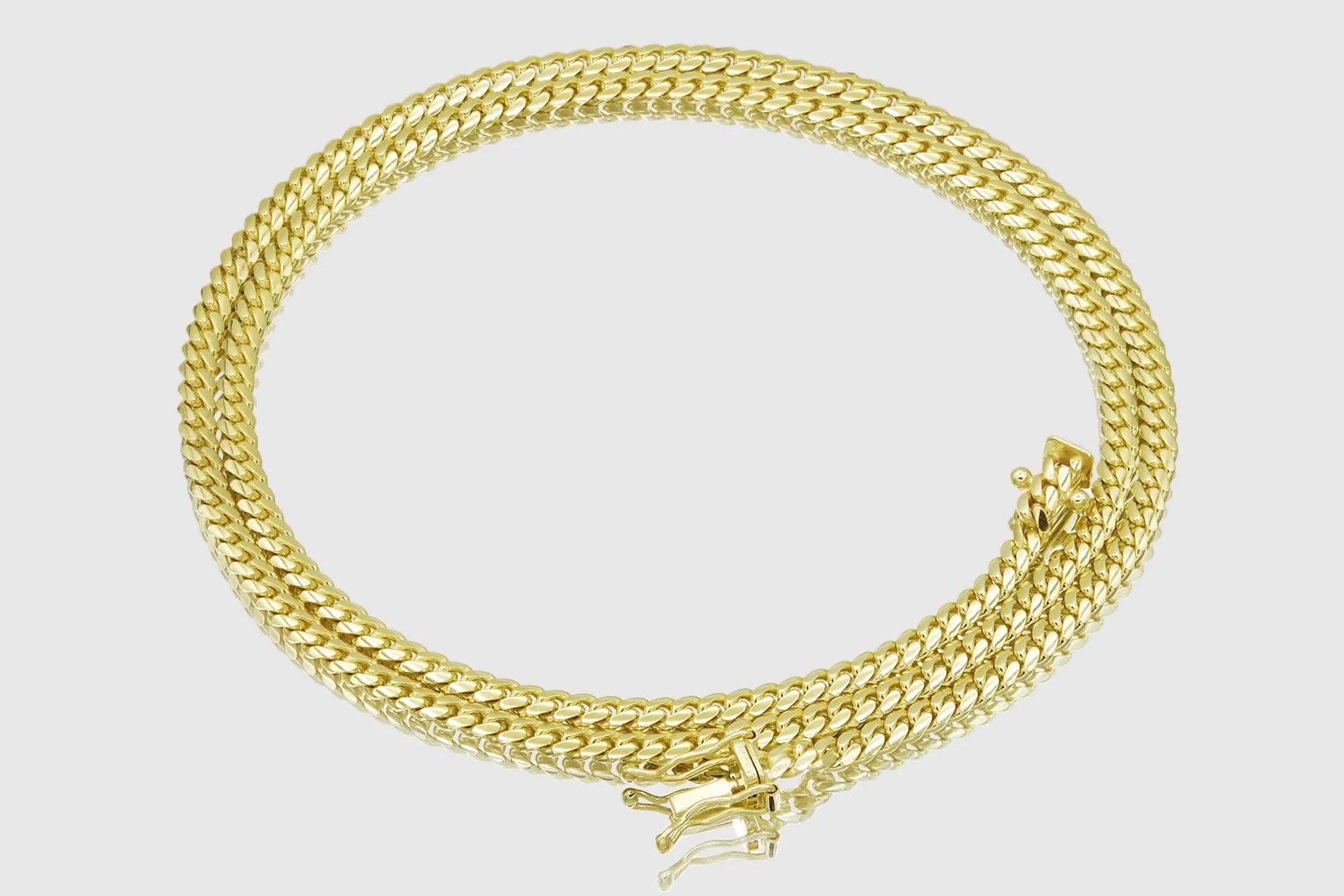 3mm Solid Miami Cuban Gold Necklace