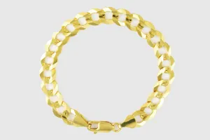 4mm - 15mm Solid Cuban Curb Bracelet - 14k Yellow Gold