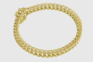 6mm Hollow Miami Cuban Gold Bracelet