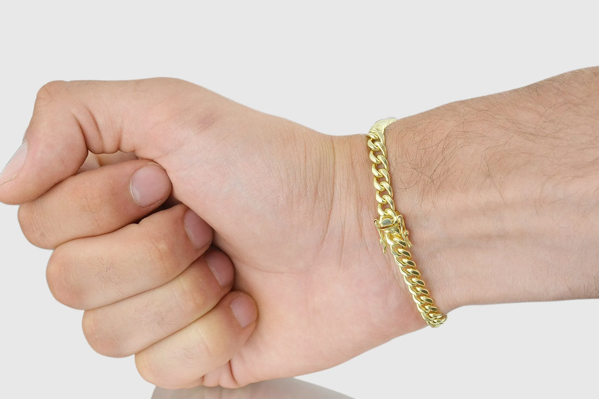 6mm Hollow Miami Cuban Gold Bracelet