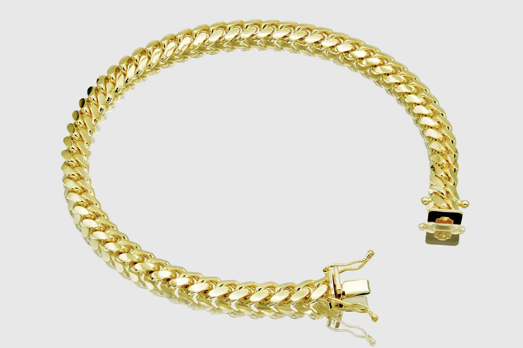 6mm Solid Miami Cuban Gold Bracelet