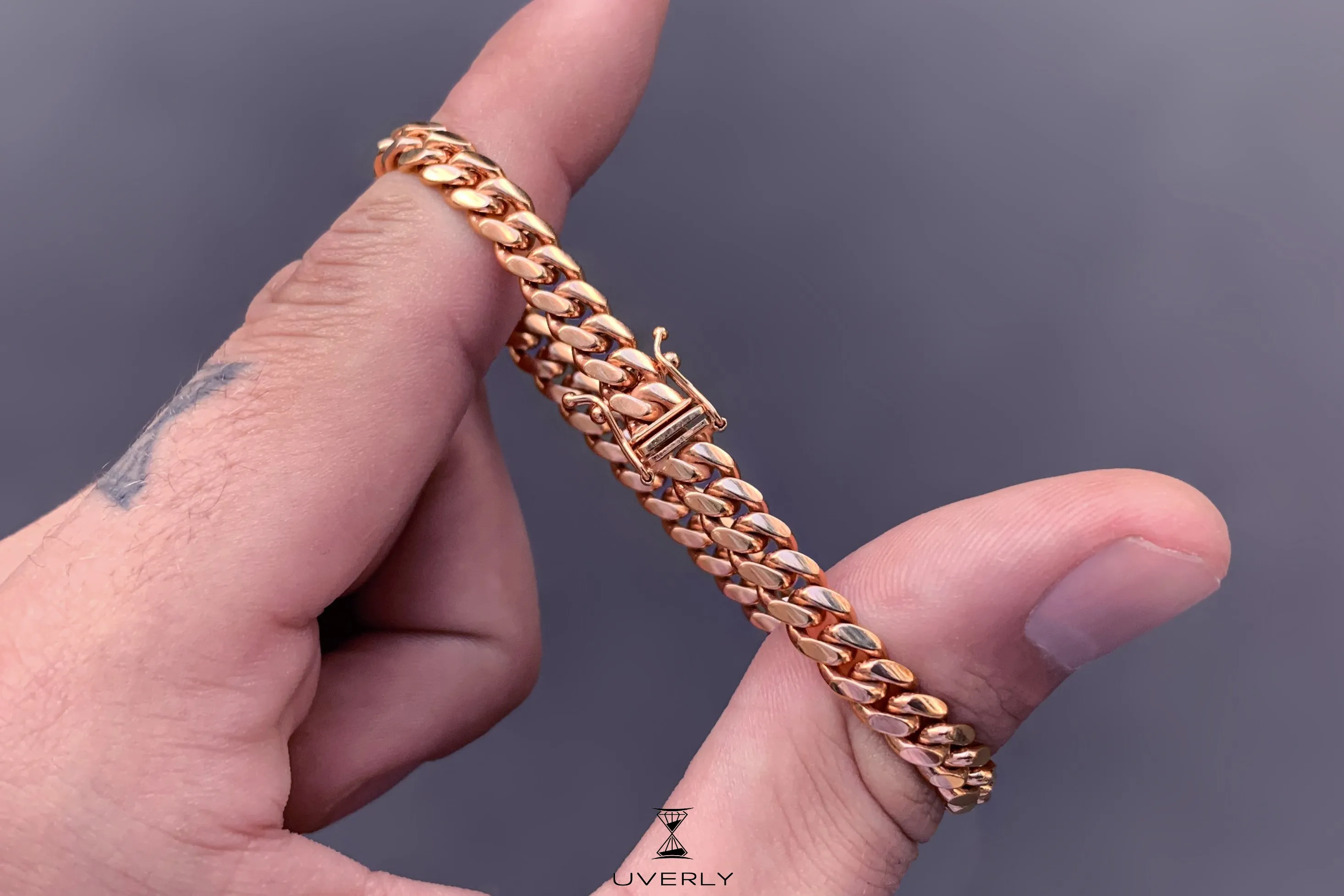 6mm Solid Miami Cuban Gold Bracelet