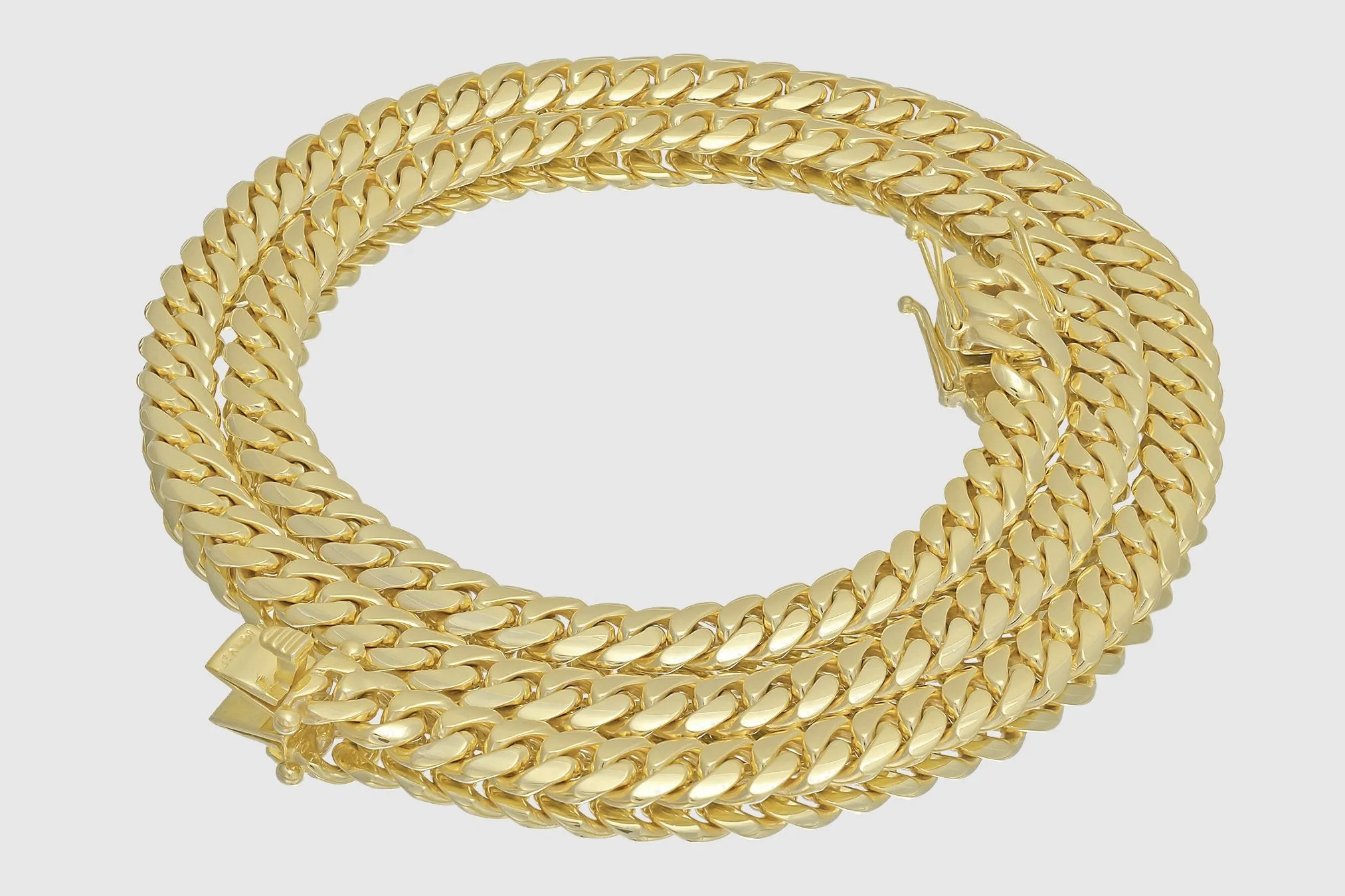 9mm Solid Miami Cuban Gold Necklace