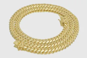 9mm Solid Miami Cuban Gold Necklace