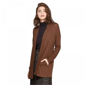 A New Day Women's Long Sleeve Open Neck Layering Rib Cardigan
