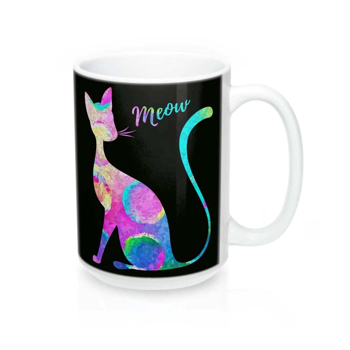 Abstract Cat Mug