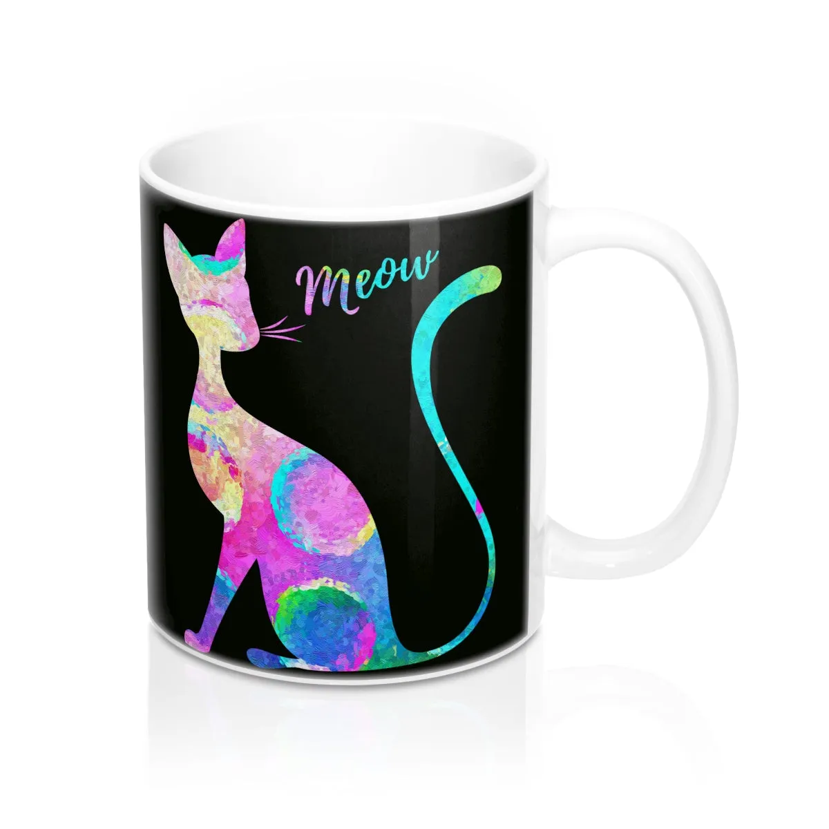 Abstract Cat Mug