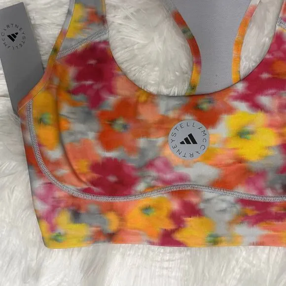 Adidas x Stella McCartney true purpose bra Women’s Small A-C cups floral IW3878