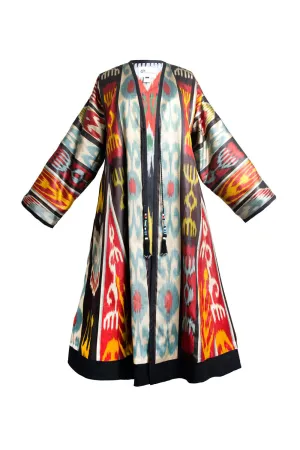 Adolat Silk Ikat Reversible Robe