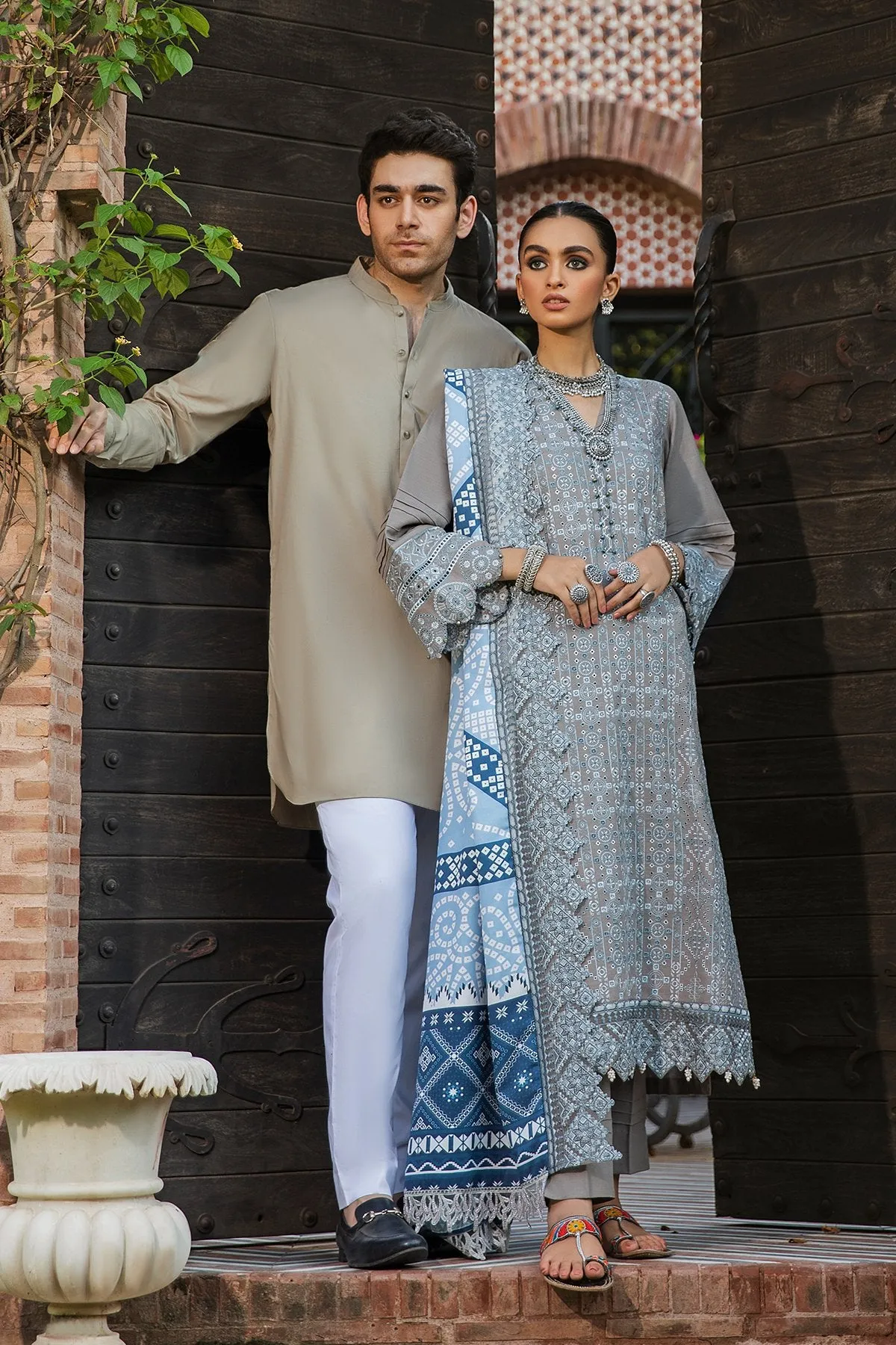 AFROZ NW-36 |  Nureh Maya Khaddar Fall / Winter Collection 2021 | Unstitched Embroidered Slub Khaddar Suits