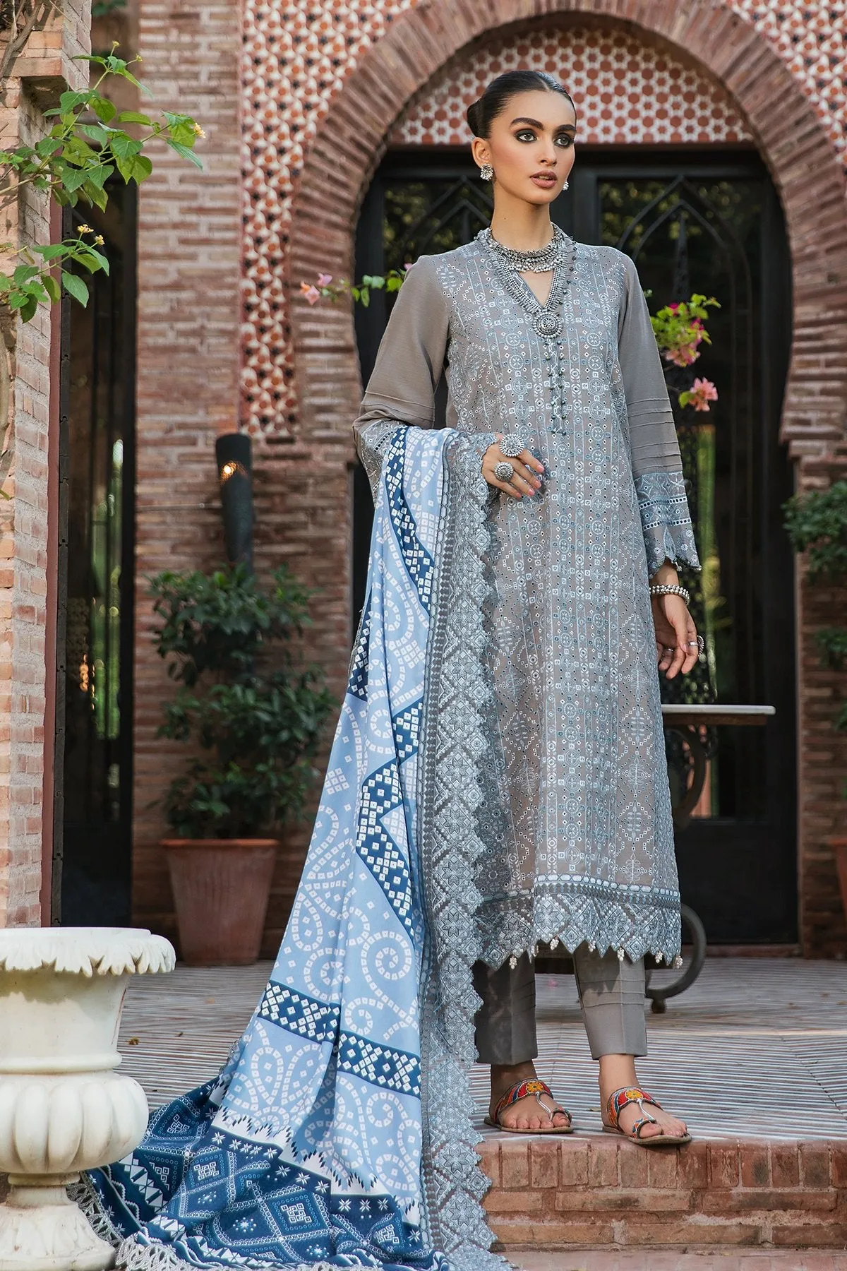 AFROZ NW-36 |  Nureh Maya Khaddar Fall / Winter Collection 2021 | Unstitched Embroidered Slub Khaddar Suits