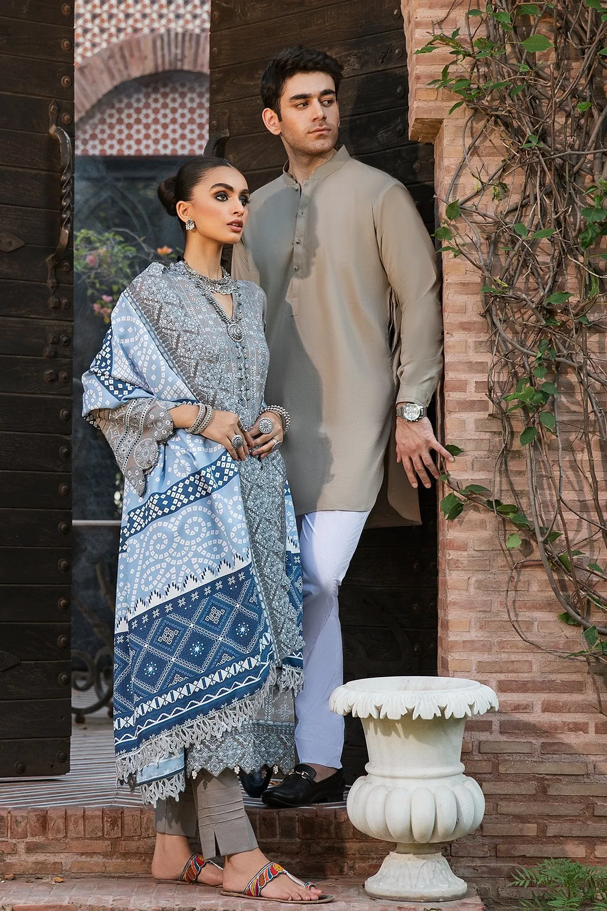 AFROZ NW-36 |  Nureh Maya Khaddar Fall / Winter Collection 2021 | Unstitched Embroidered Slub Khaddar Suits
