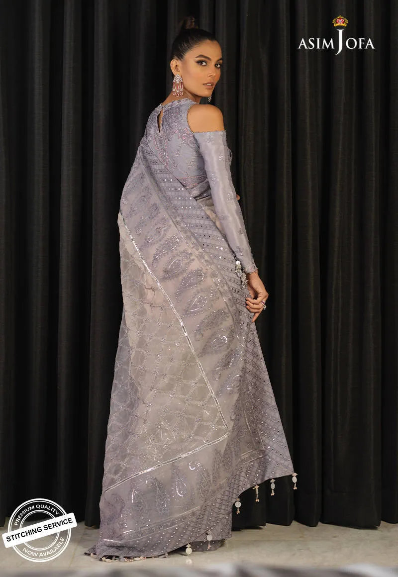 AJN-19 | Asim Jofa Ishq-e-Naubahar Collection 2021 | Unstitched Embroidered Organza Suits