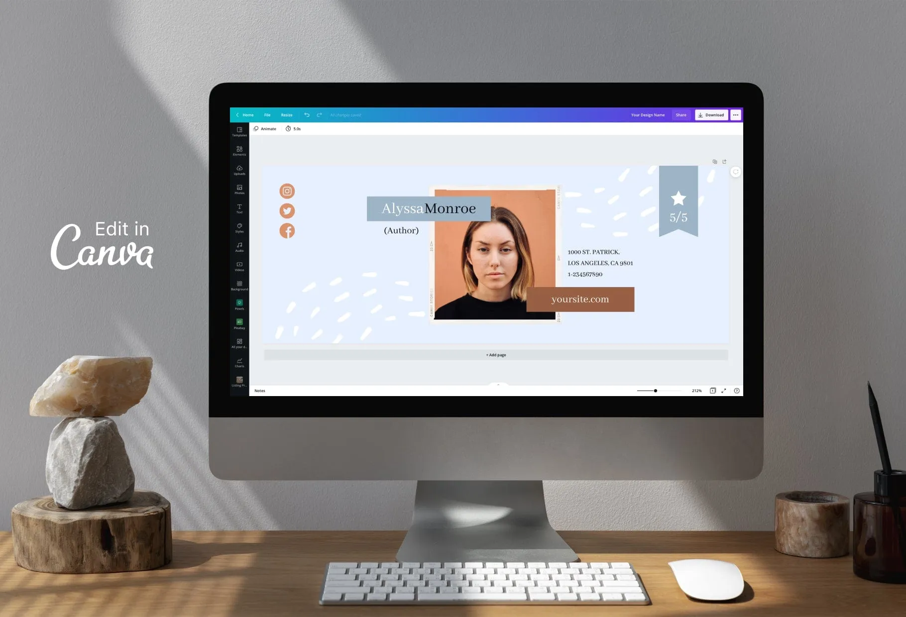 Alyssa Facebook Cover Canva Template