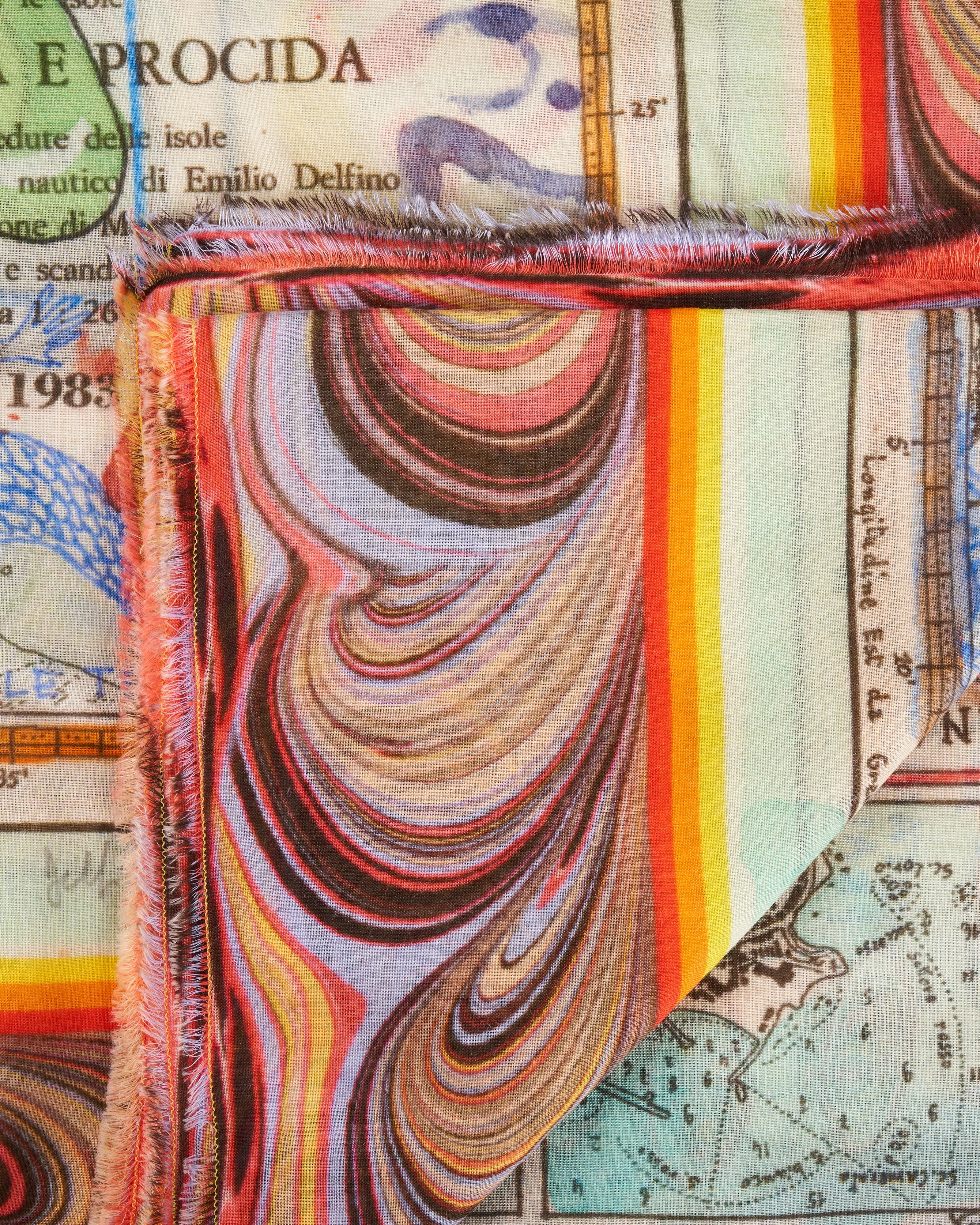amalfi patterned scarf - multi